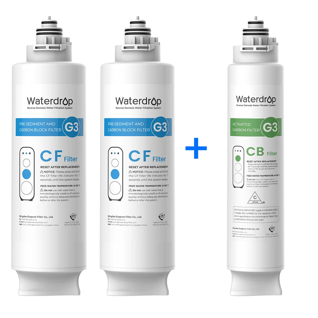 Waterdrop G3 series CF and CB replacement filters